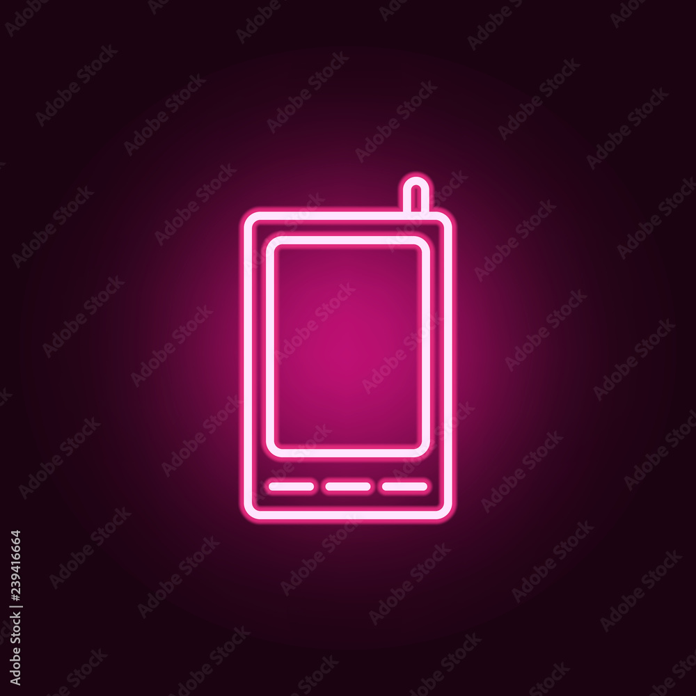 Aufkleber mobile phone icon. elements of web in neon style icons. simple icon for websites, web design, mobile