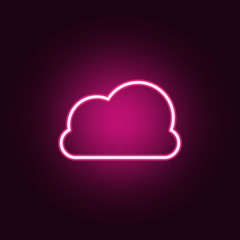 cloud icon. Elements of web in neon style icons. Simple icon for websites, web design, mobile app, info graphics