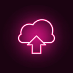cloud download icon. Elements of web in neon style icons. Simple icon for websites, web design, mobile app, info graphics