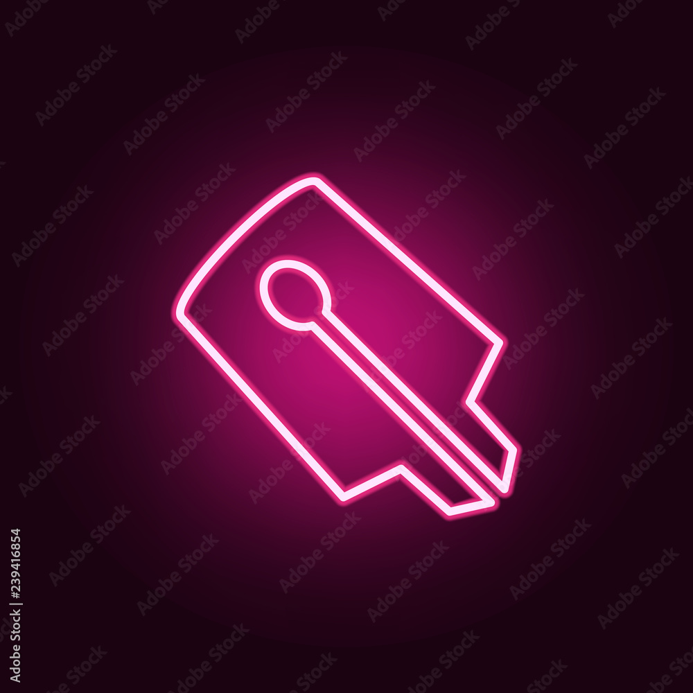 Poster ink pen pen icon. elements of web in neon style icons. simple icon for websites, web design, mobile 