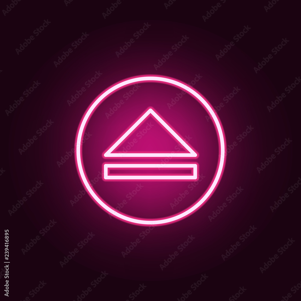 Poster opening sign in a circle icon. elements of web in neon style icons. simple icon for websites, web de