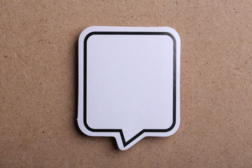 White Blank Speech Bubble