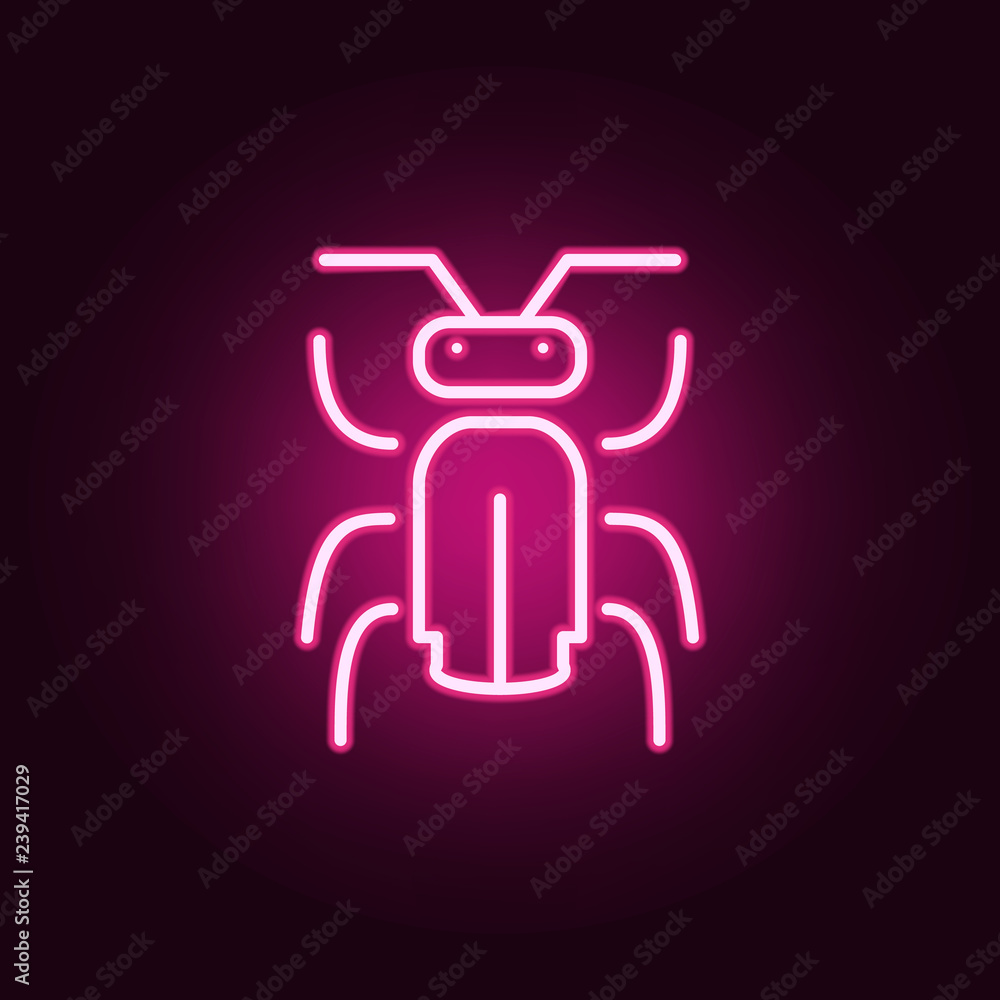 Aufkleber insect icon. elements of web in neon style icons. simple icon for websites, web design, mobile app, 