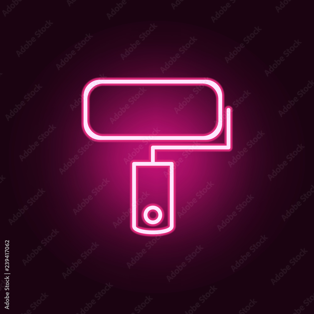 Poster platen for painting icon. elements of web in neon style icons. simple icon for websites, web design,