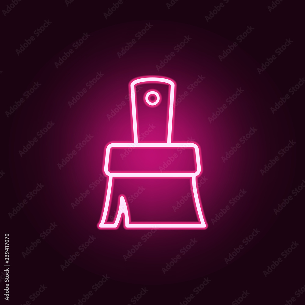 Poster brush for painting icon. elements of web in neon style icons. simple icon for websites, web design, 