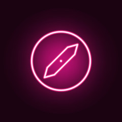 compass icon. Elements of web in neon style icons. Simple icon for websites, web design, mobile app, info graphics