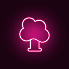 tree icon. Elements of web in neon style icons. Simple icon for websites, web design, mobile app, info graphics