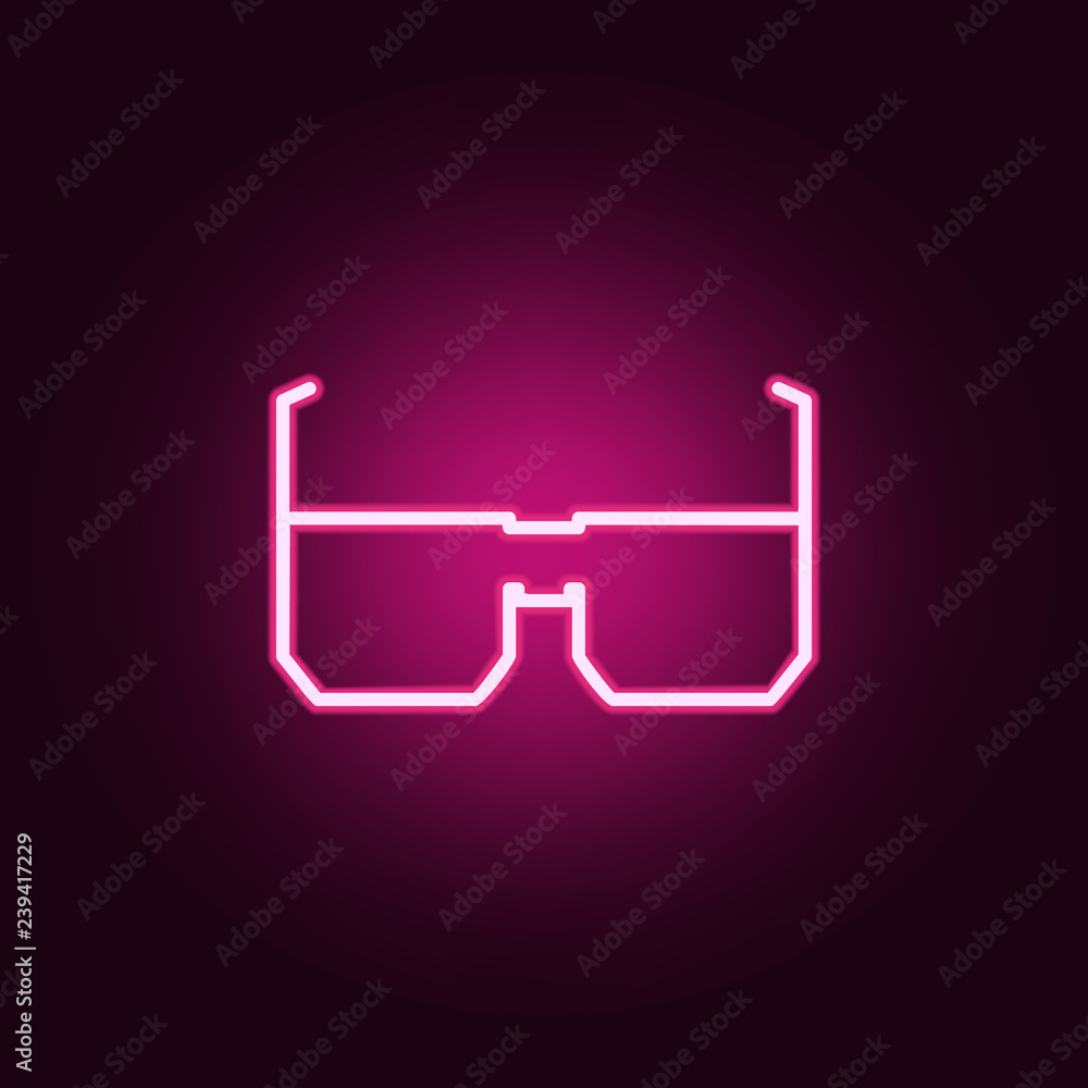 Poster spectacles icon. elements of web in neon style icons. simple icon for websites, web design, mobile a