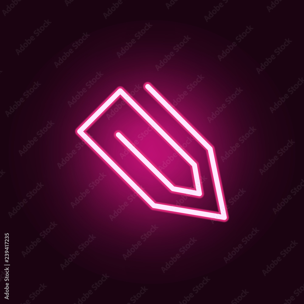 Poster clip icon. elements of web in neon style icons. simple icon for websites, web design, mobile app, in