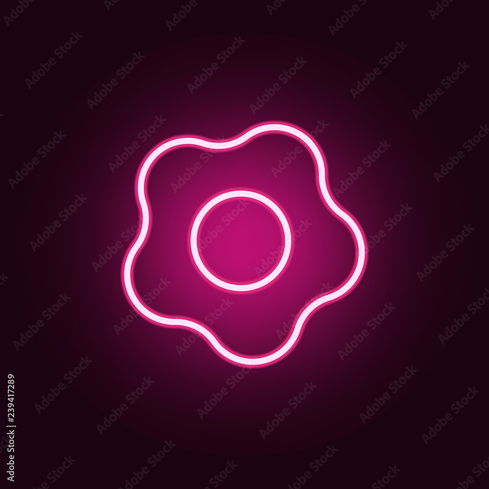 Poster omelette icon. elements of web in neon style icons. simple icon for websites, web design, mobile app