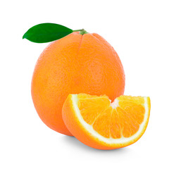 fresh orange isolated on white background - Image