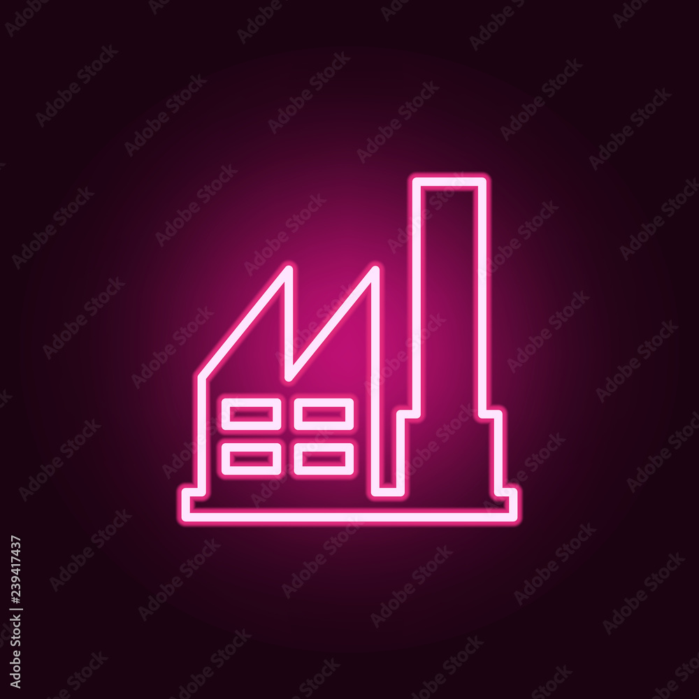Poster factory icon. elements of web in neon style icons. simple icon for websites, web design, mobile app,