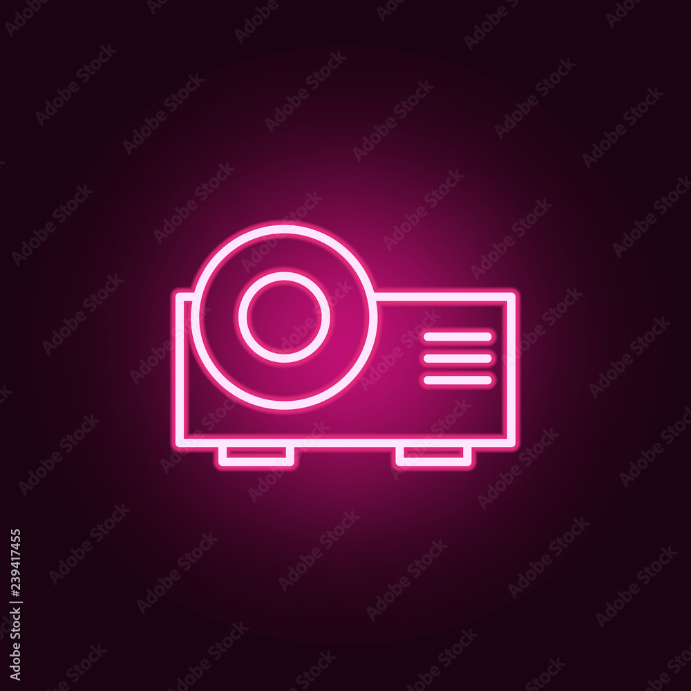 Poster projector icon. elements of web in neon style icons. simple icon for websites, web design, mobile ap