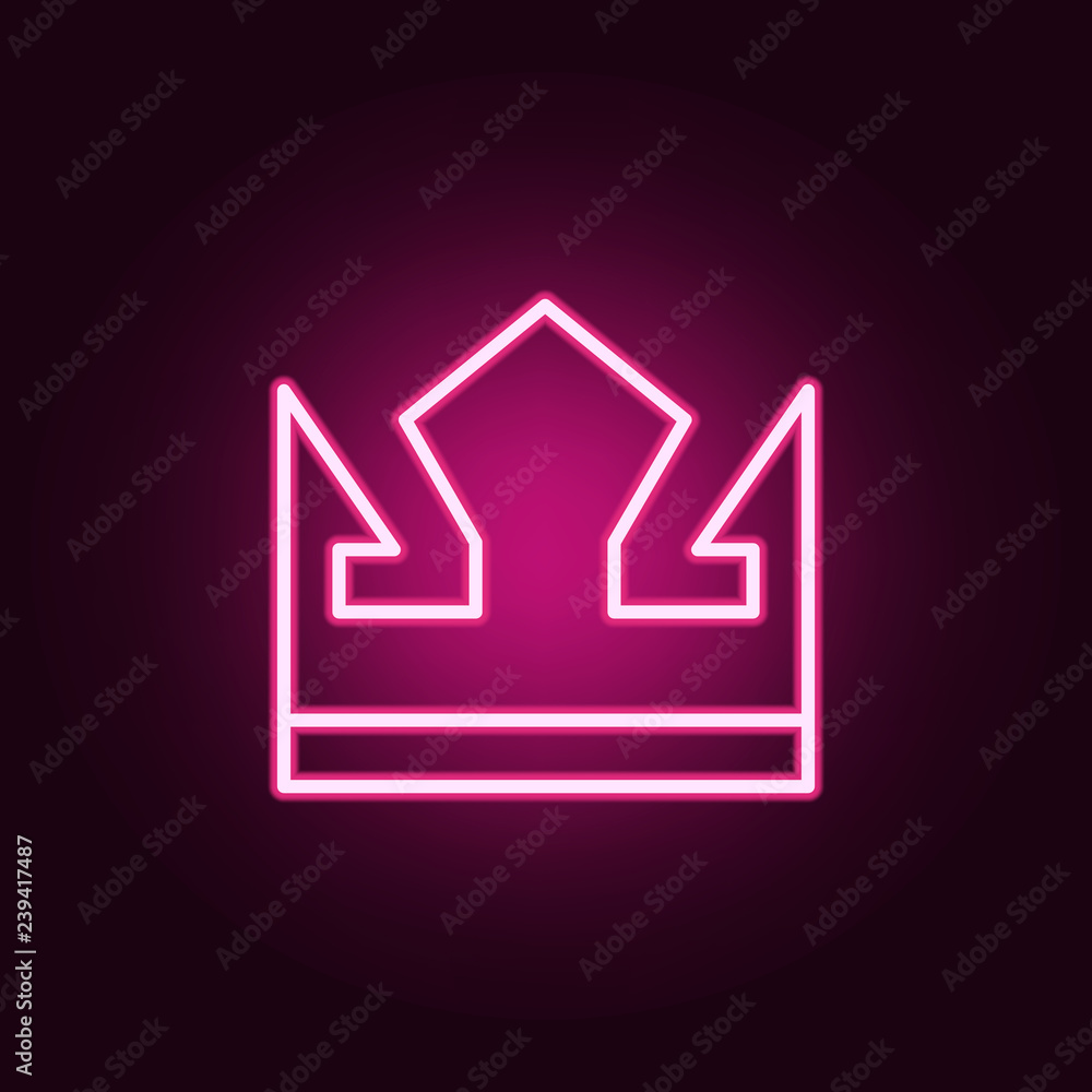 Poster crown icon. elements of web in neon style icons. simple icon for websites, web design, mobile app, i