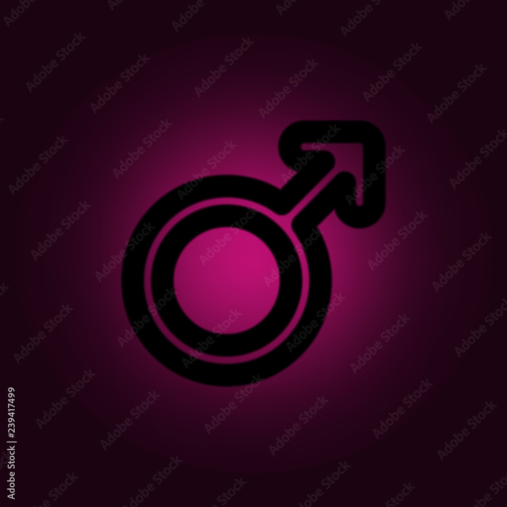 Poster sign of a man icon. elements of web in neon style icons. simple icon for websites, web design, mobil