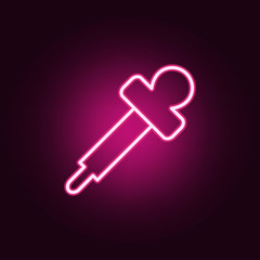 pipette icon. Elements of web in neon style icons. Simple icon for websites, web design, mobile app, info graphics