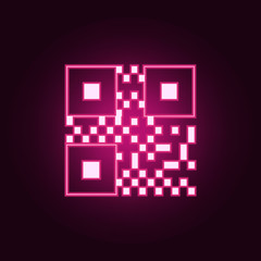 bar code icon. Elements of web in neon style icons. Simple icon for websites, web design, mobile app, info graphics