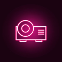 projector icon. Elements of web in neon style icons. Simple icon for websites, web design, mobile app, info graphics