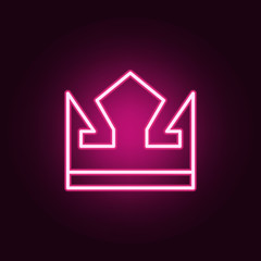 crown icon. Elements of web in neon style icons. Simple icon for websites, web design, mobile app, info graphics