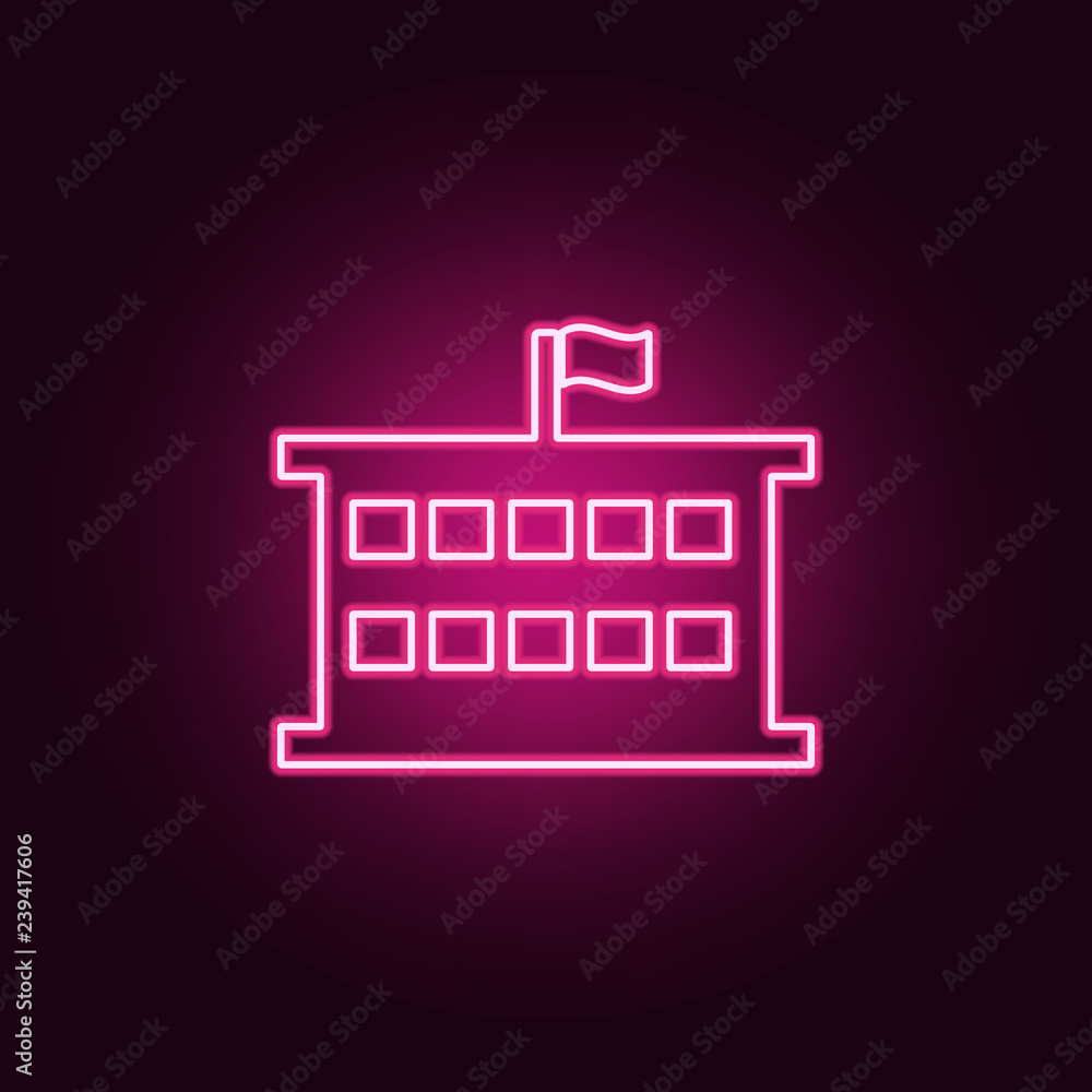 Poster school icon. elements of web in neon style icons. simple icon for websites, web design, mobile app, 