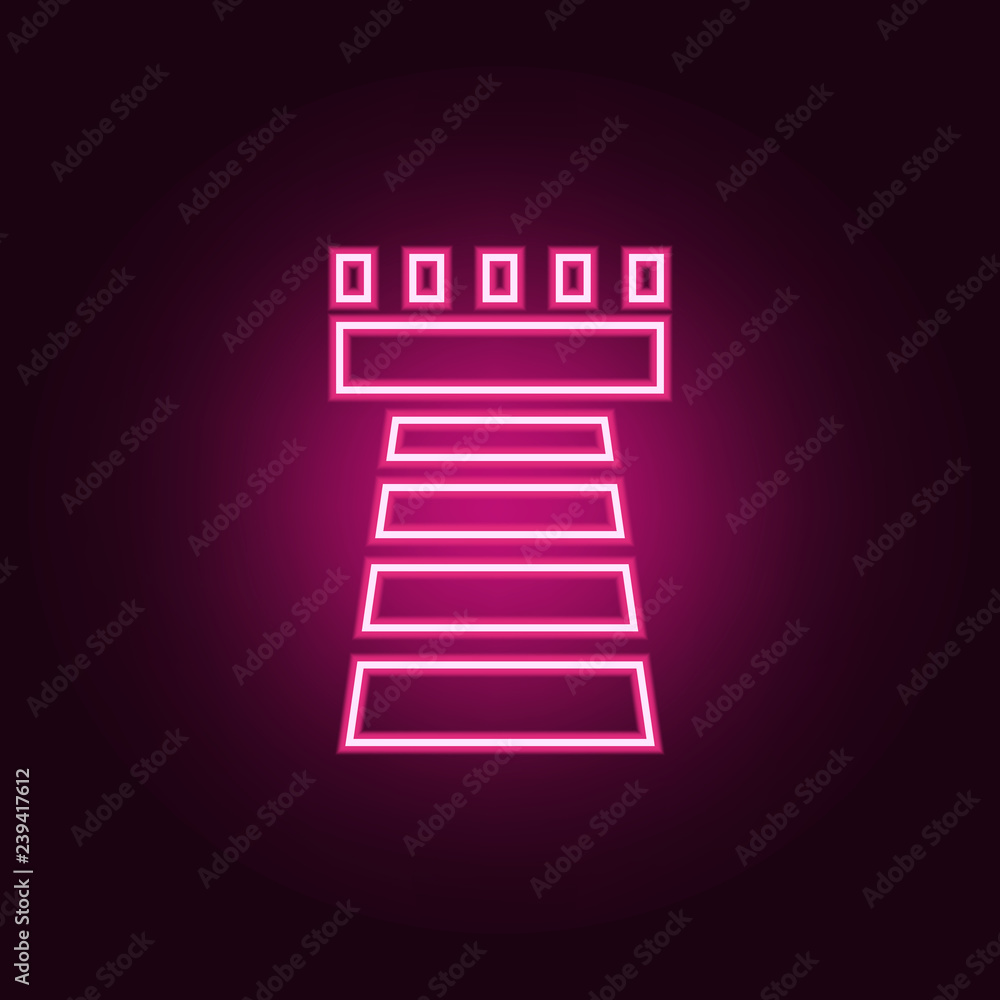 Poster tower icon. elements of web in neon style icons. simple icon for websites, web design, mobile app, i