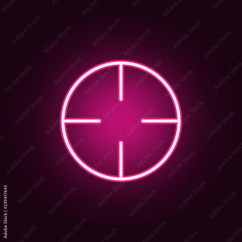 Poster aim icon. elements of web in neon style icons. simple icon for websites, web design, mobile app, inf