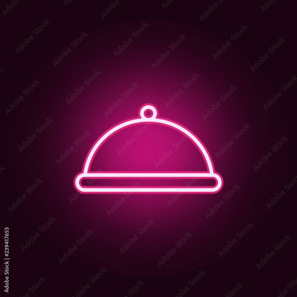 Poster tray in the hotel icon. elements of web in neon style icons. simple icon for websites, web design, m