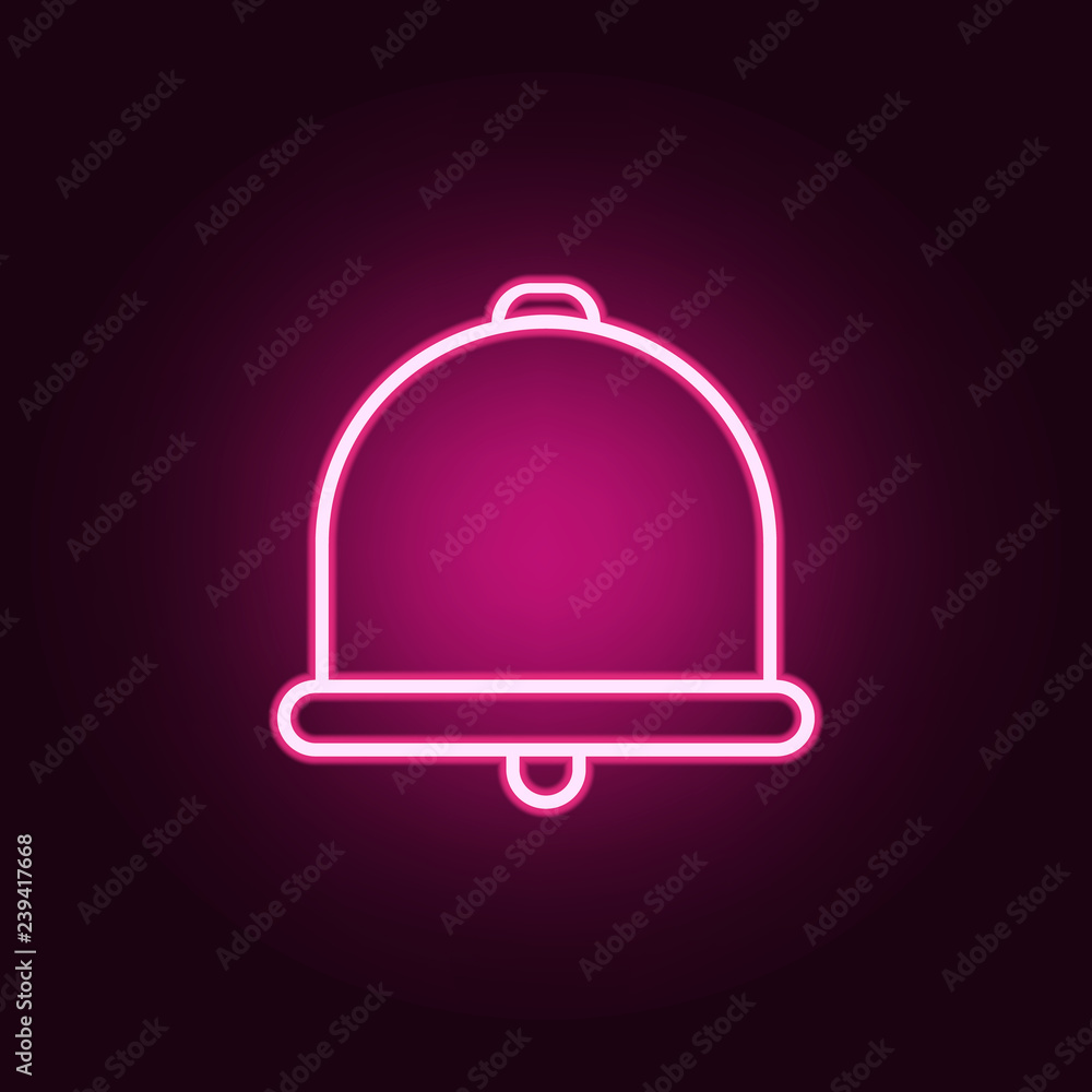 Poster bell icon. elements of web in neon style icons. simple icon for websites, web design, mobile app, in