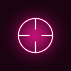 aim icon. Elements of web in neon style icons. Simple icon for websites, web design, mobile app, info graphics