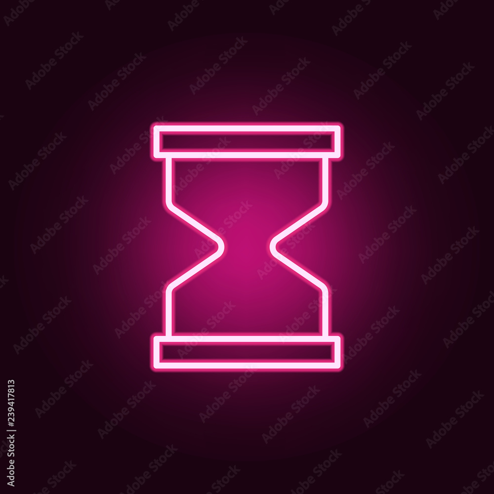 Poster hourglass icon. elements of web in neon style icons. simple icon for websites, web design, mobile ap