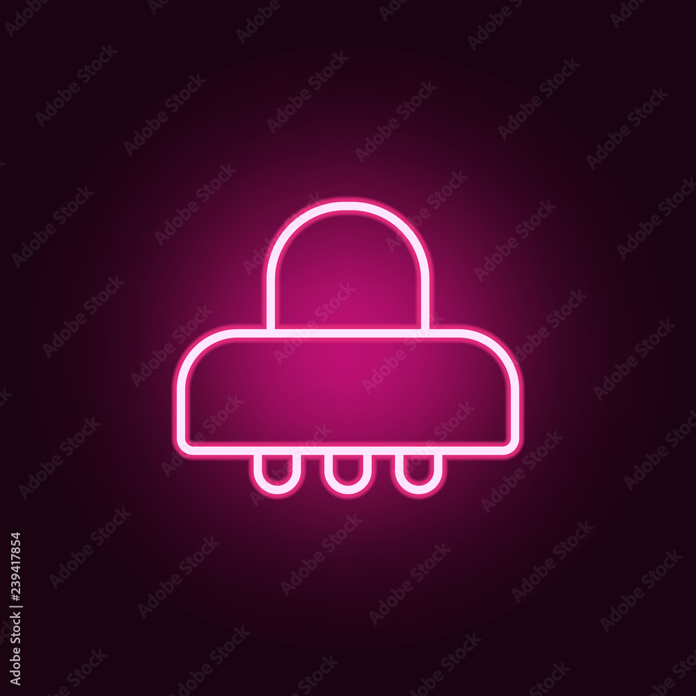 Poster ufo icon. elements of web in neon style icons. simple icon for websites, web design, mobile app, inf