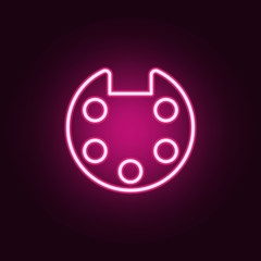 palette icon. Elements of web in neon style icons. Simple icon for websites, web design, mobile app, info graphics