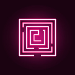 labyrinth icon. Elements of web in neon style icons. Simple icon for websites, web design, mobile app, info graphics