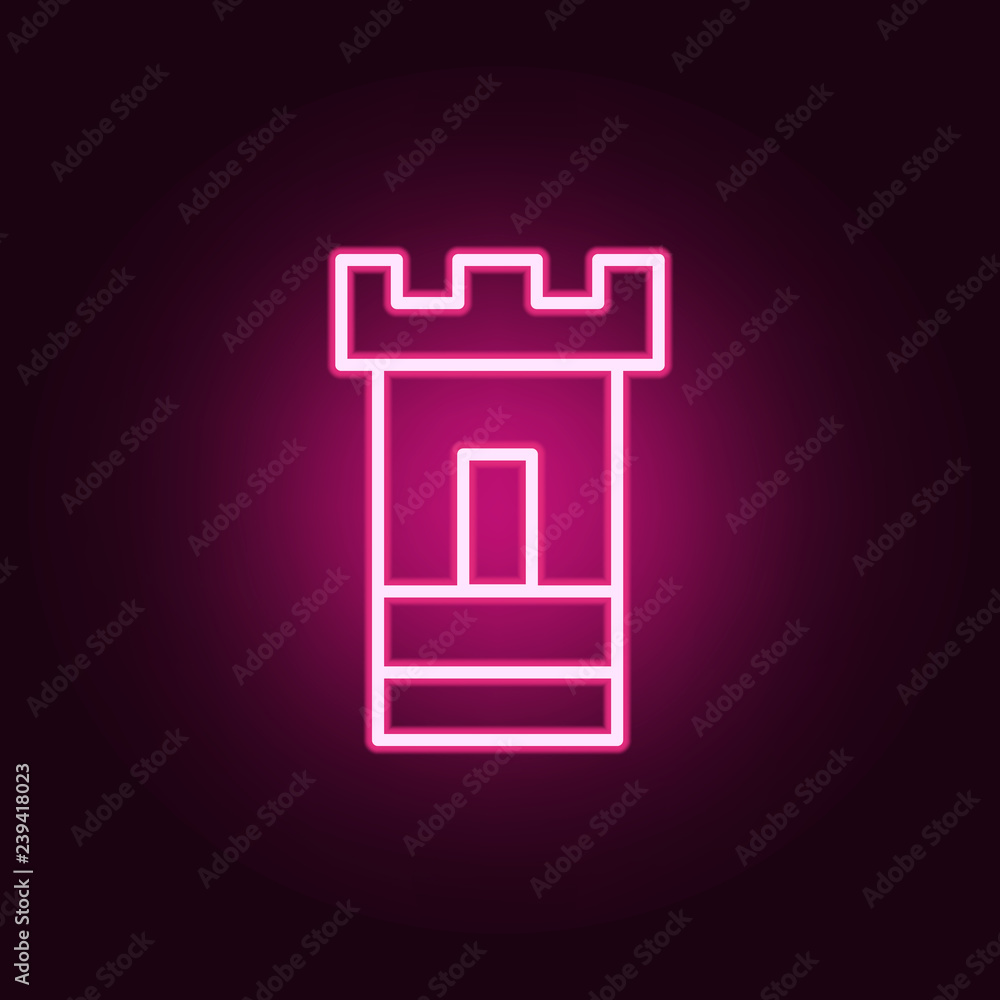 Poster tower icon. elements of web in neon style icons. simple icon for websites, web design, mobile app, i