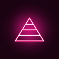pyramid diagram icon. Elements of web in neon style icons. Simple icon for websites, web design, mobile app, info graphics