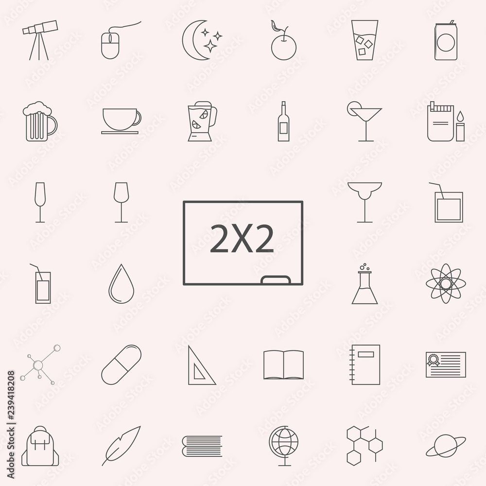 Poster school board with formula icon. web icons universal set for web and mobile