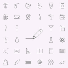 pencil with a line icon. web icons universal set for web and mobile