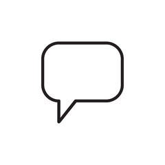Speech bubble outline icon vector. Speech bubble outline sign outline on white background. Flat style for graphic design, logo, Web, UI, mobile app, EPS10