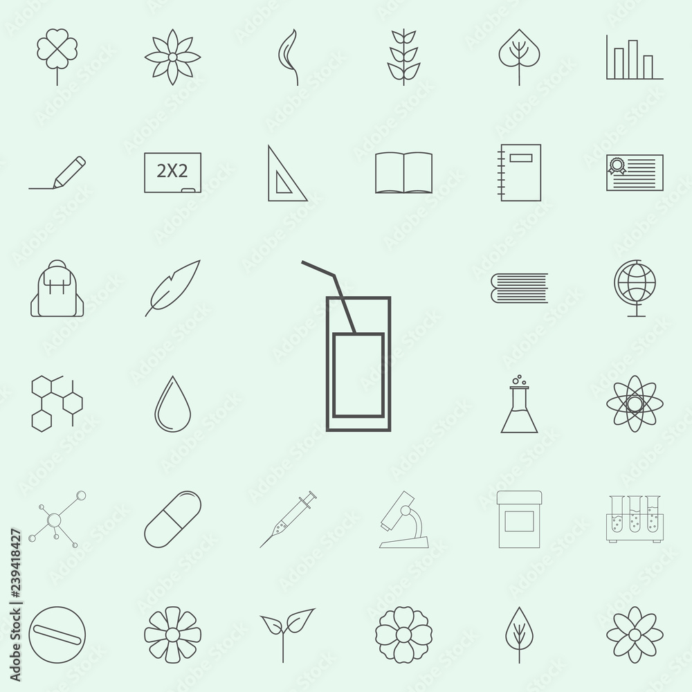 Poster a glass of juice icon. web icons universal set for web and mobile
