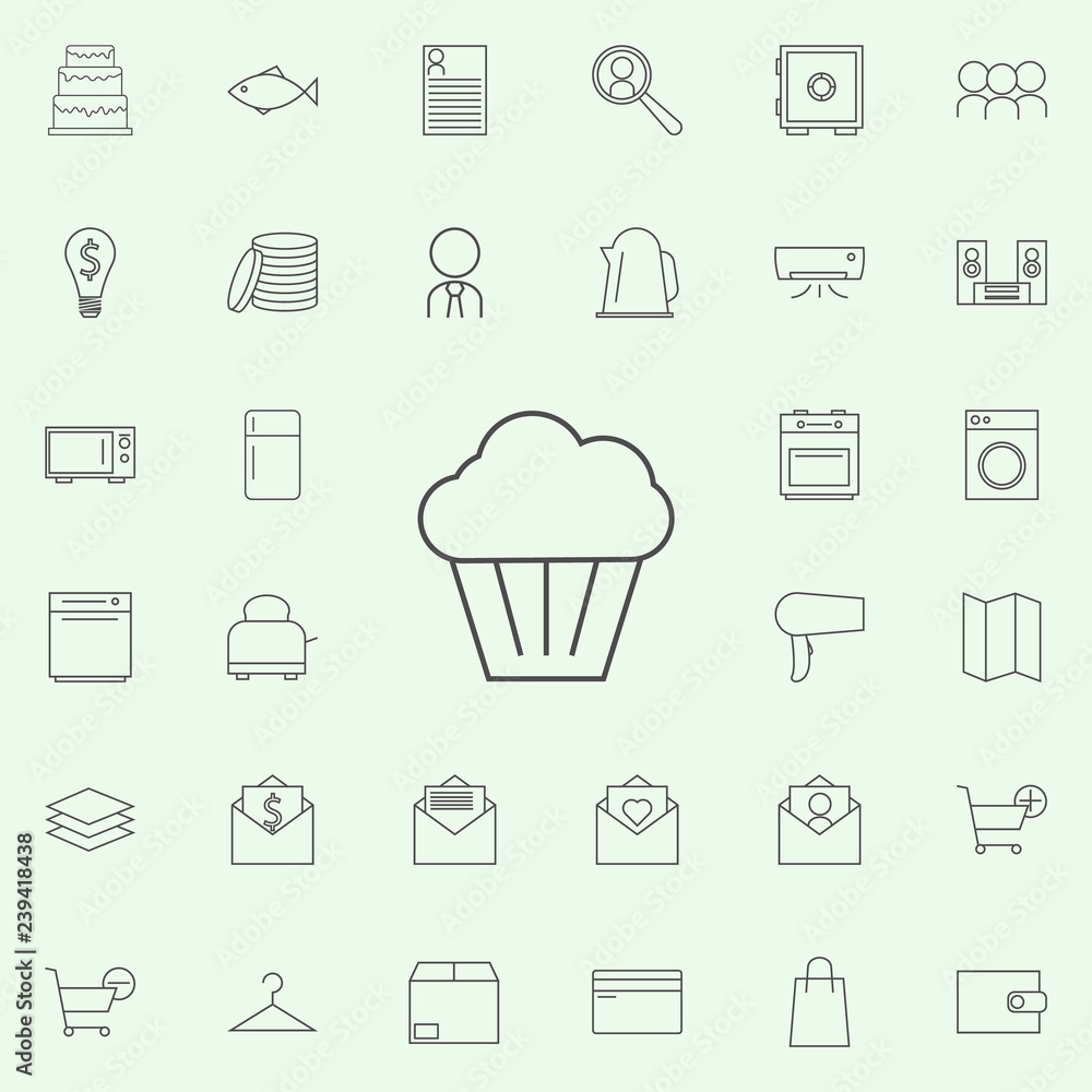 Poster cake cup icon. web icons universal set for web and mobile