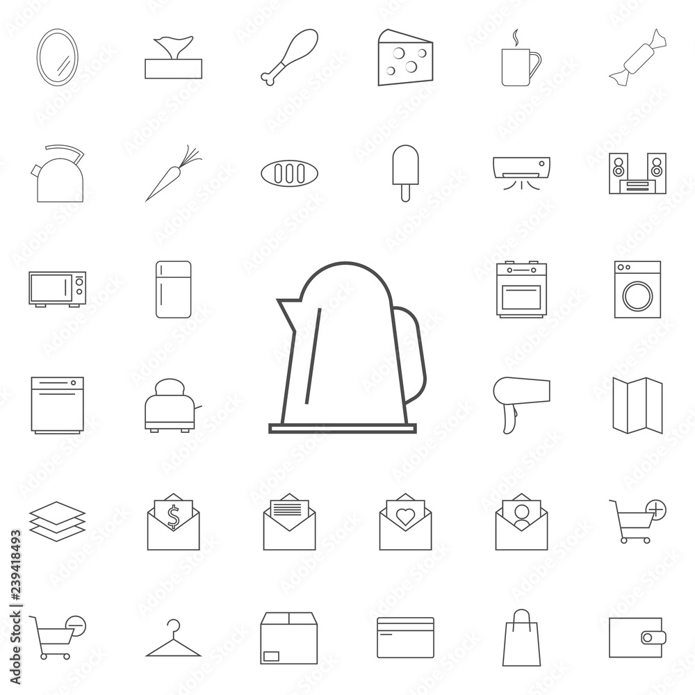 Poster electric kettle icon. web icons universal set for web and mobile