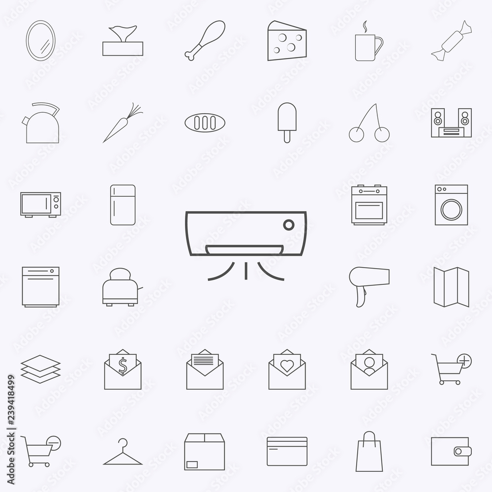 Poster air conditioning icon. web icons universal set for web and mobile