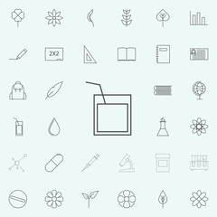 a glass of whiskey with a straw icon. web icons universal set for web and mobile