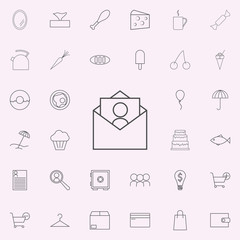 photo in envelope icon. web icons universal set for web and mobile