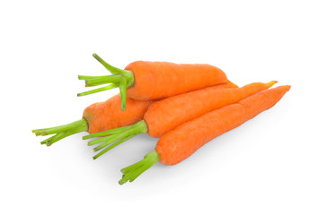Carrots isolated on white background