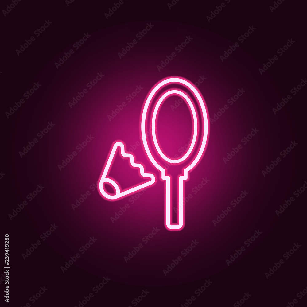 Poster badminton icon. web icons universal set for web and mobile