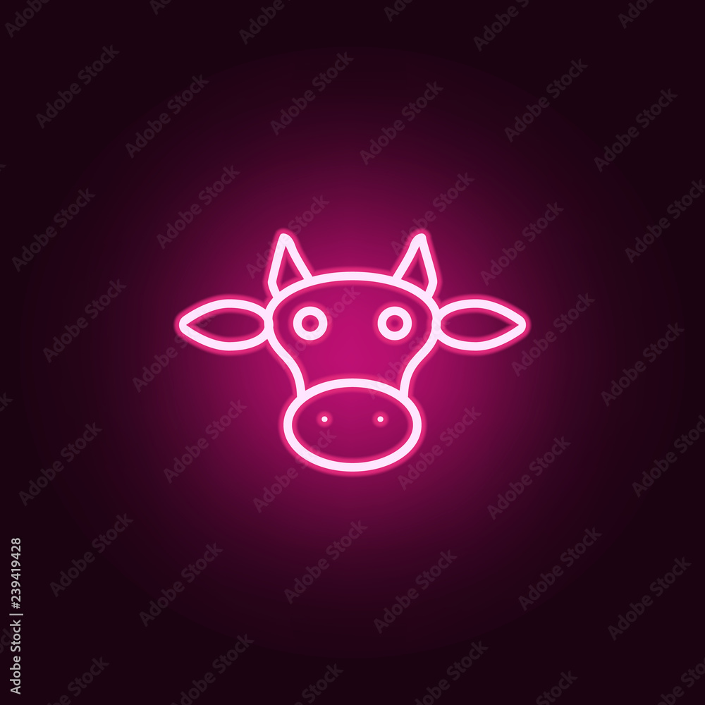 Poster cow head icon. web icons universal set for web and mobile