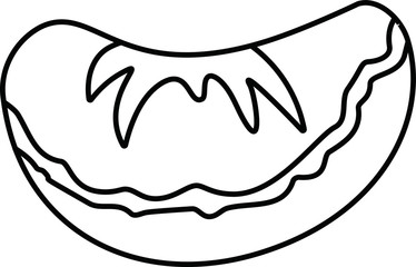 Japanese Mandarin orange outline