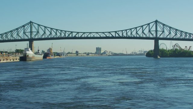 Jacques Cartier Bridge crossing the Saint Lawrence River