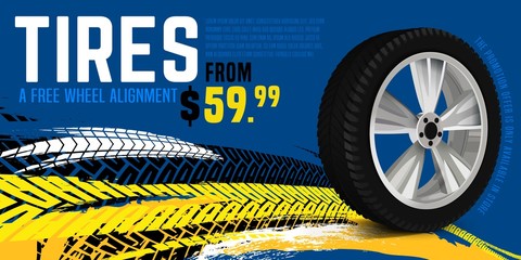Vector automotive banner template